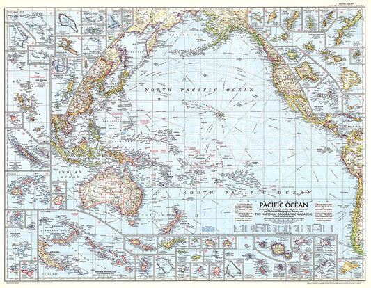 1952 Pacific Ocean Map