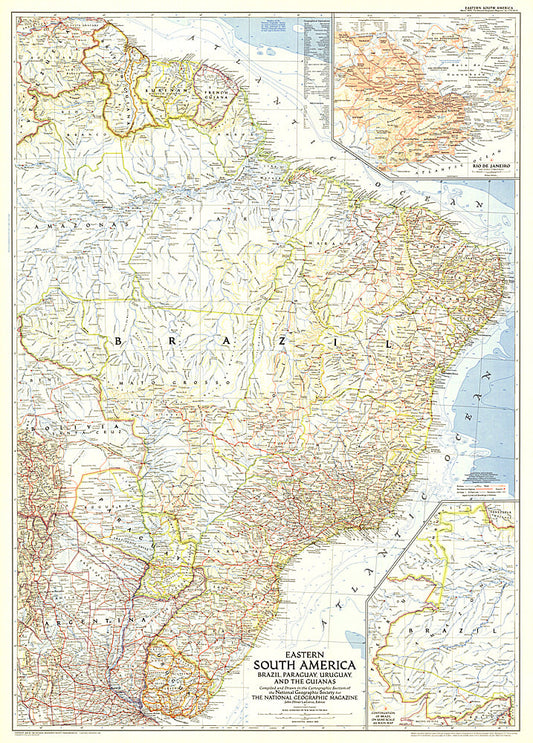 1955 Eastern South America Map