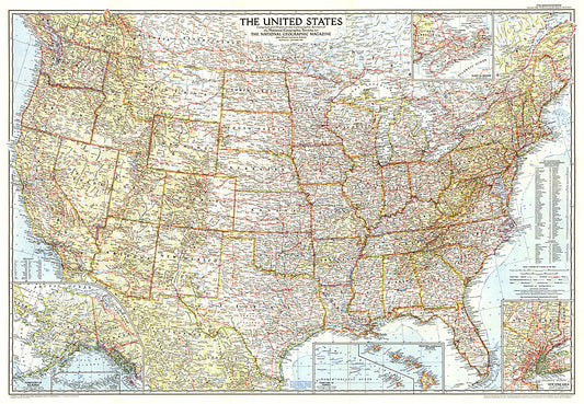 1956 United States of America Map