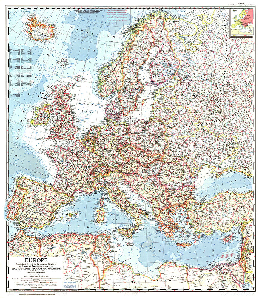 1957 Europe Map