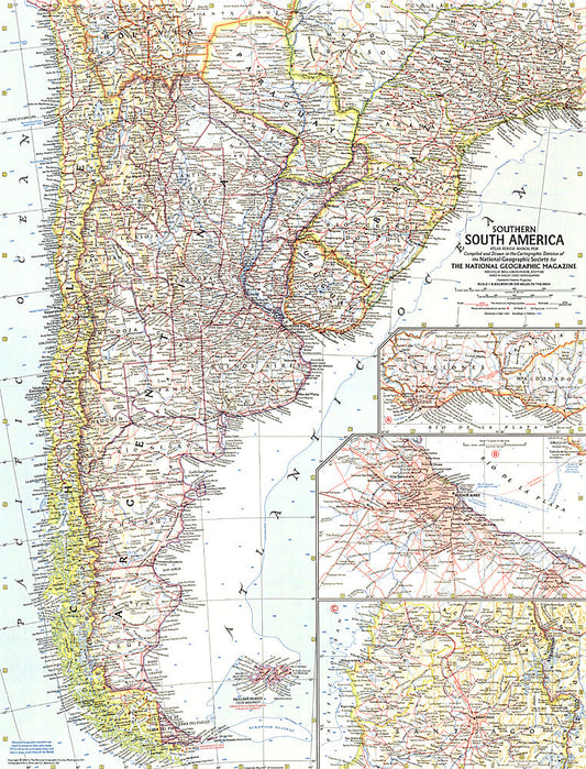 1958 Southern South America Map