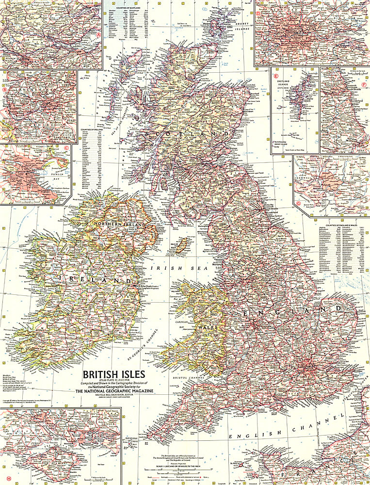 1958 British Isles Map
