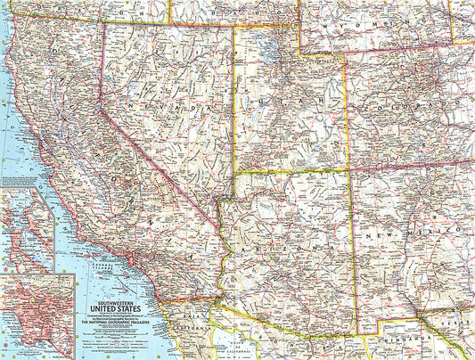 1959 Southwestern United States Map