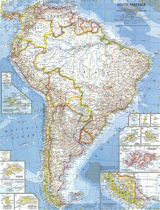 1960 South America Map