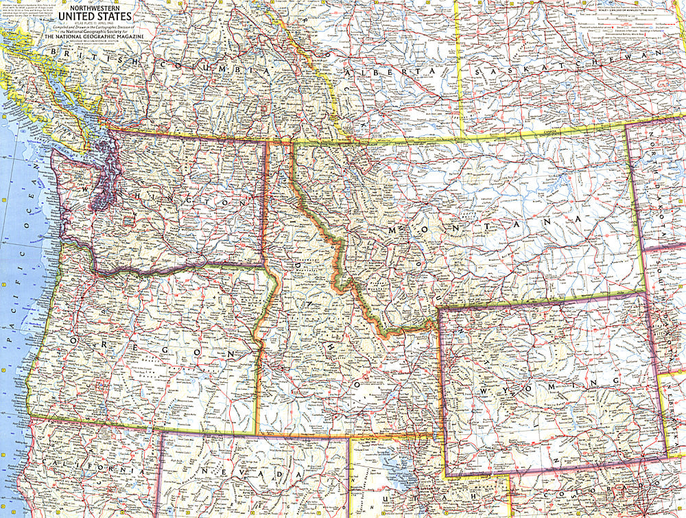 1960 Northwestern United States Map