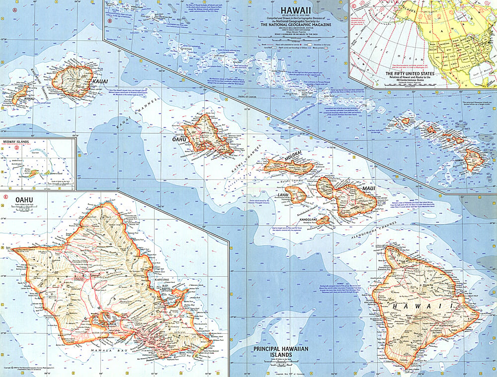 1960 Hawaii Map
