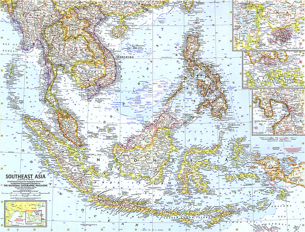 1961 Southeast Asia Map