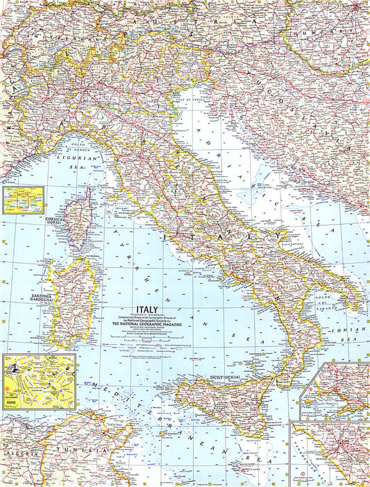 1961 Italy Map