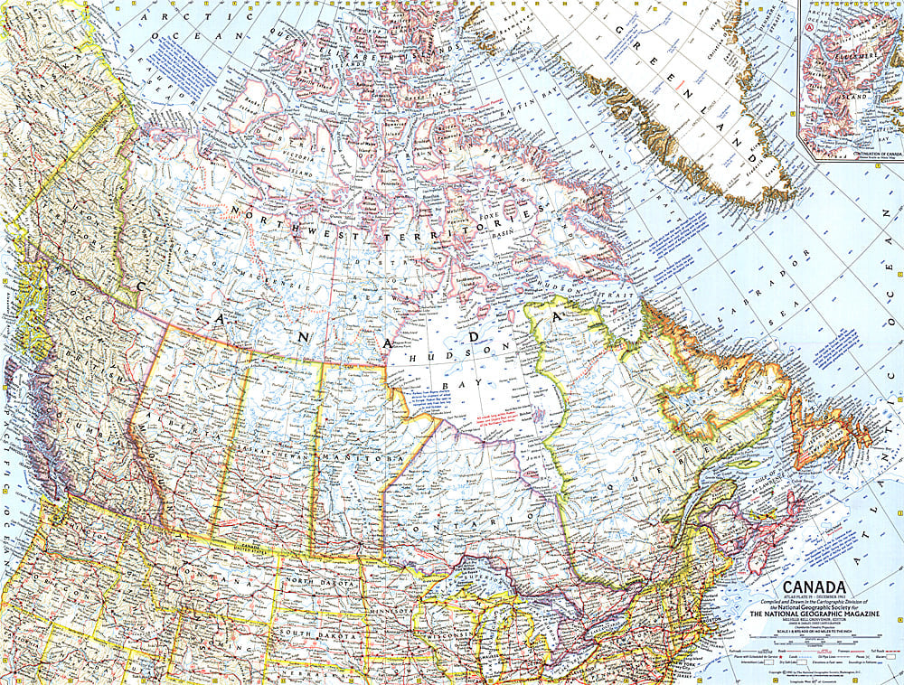 1961 Canada Map