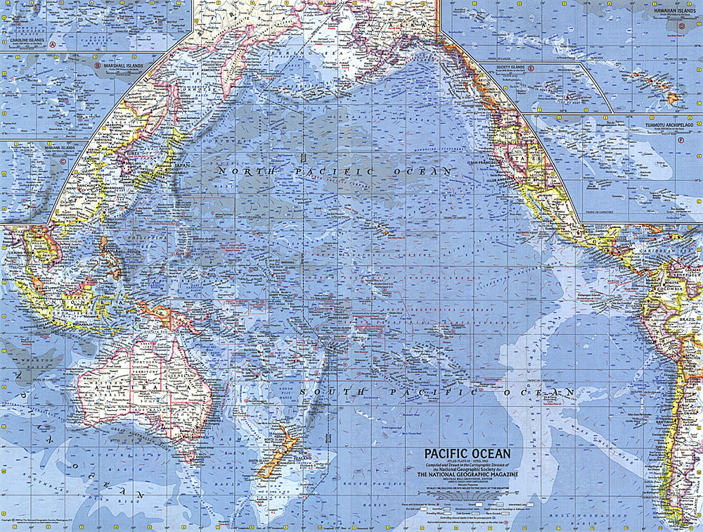 1962 Pacific Islands Map