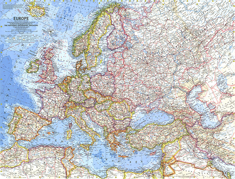 1962 Europe Map