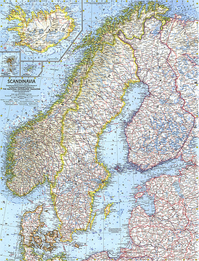 1963 Scandinavia Map