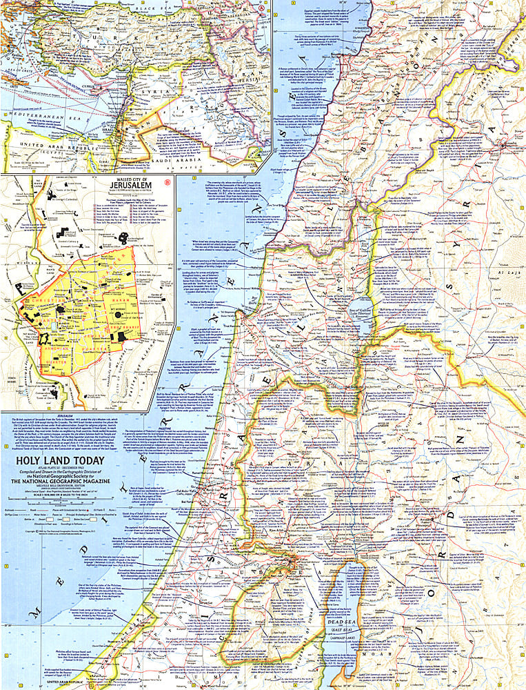 1963 Holy Land Today Map