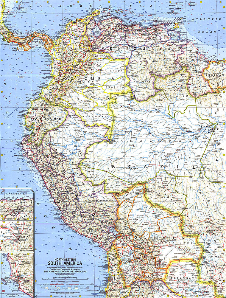 1964 Northwestern South America Map