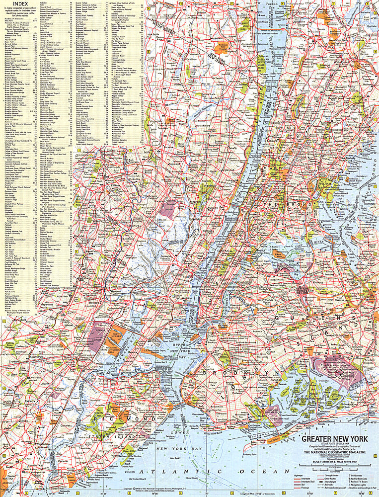 1964 Greater New York Map