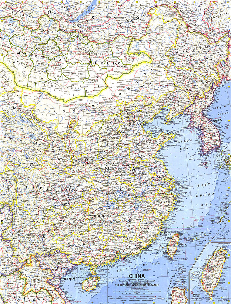 1964 China Map