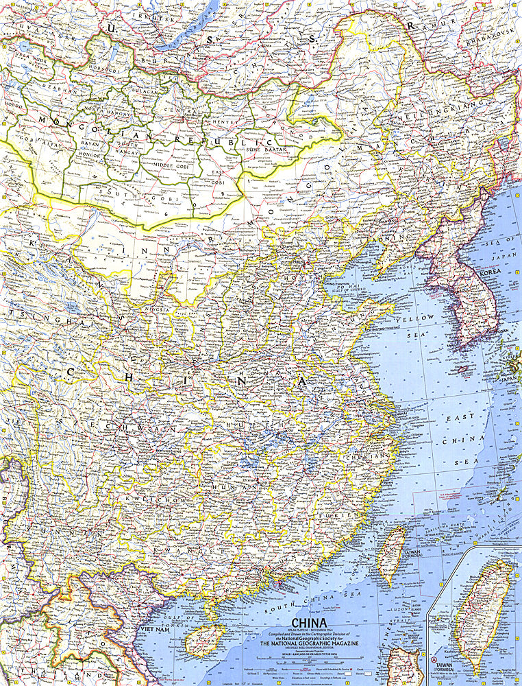 1964 China Map