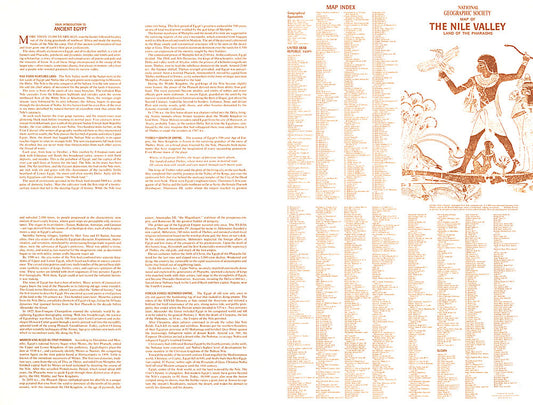 1965 Nile Valley, Land of the Pharaohs Index