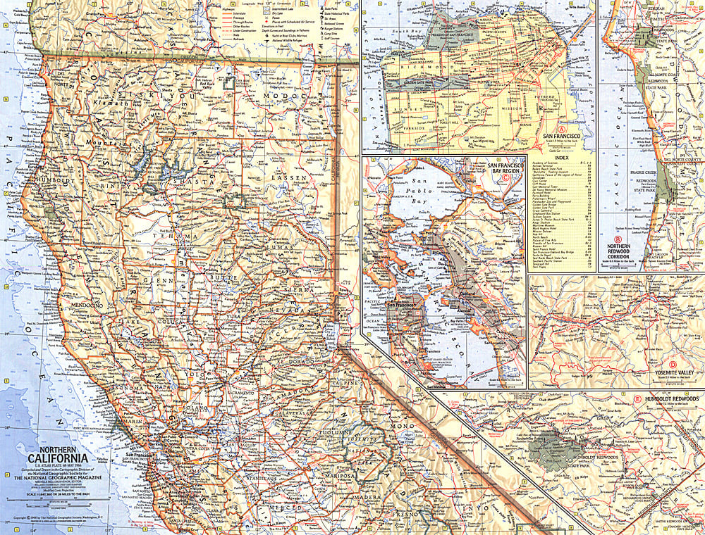 1966 Northern California Map