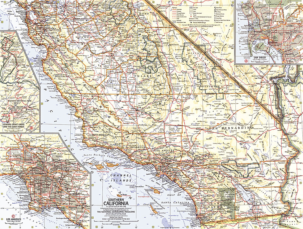 1966 Southern California Map