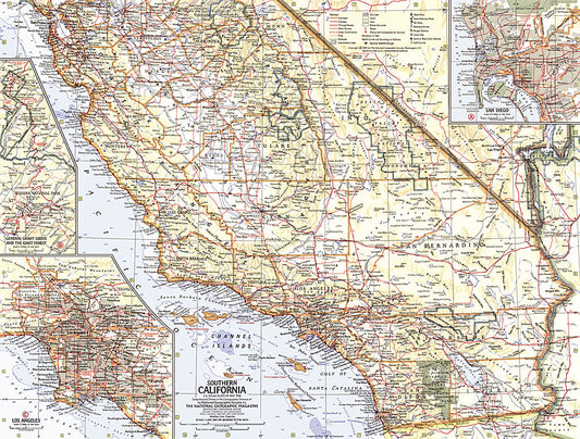 1966 Southern California Map