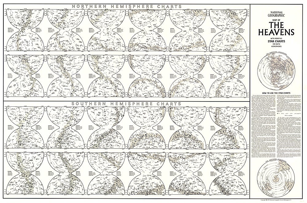 1970 Heavens Star Chart