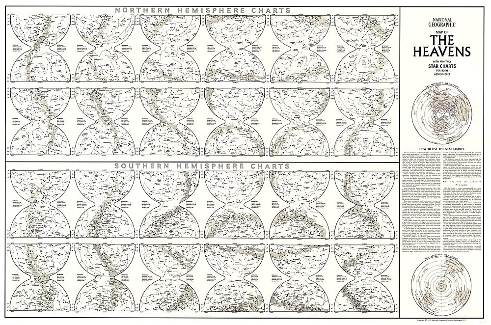 1970 Heavens Star Chart