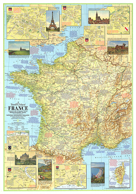 1971 Travelers Map of France