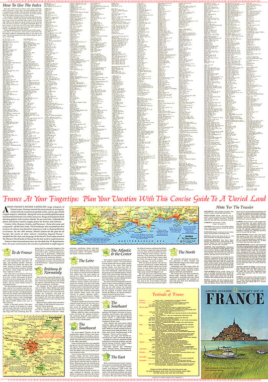 1971 Travelers Map of France Theme