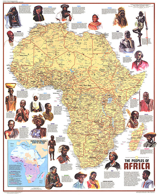 1971 Peoples of Africa Map