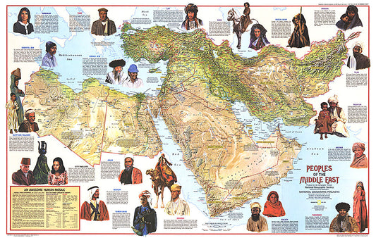 1972 Peoples of the Middle East Map