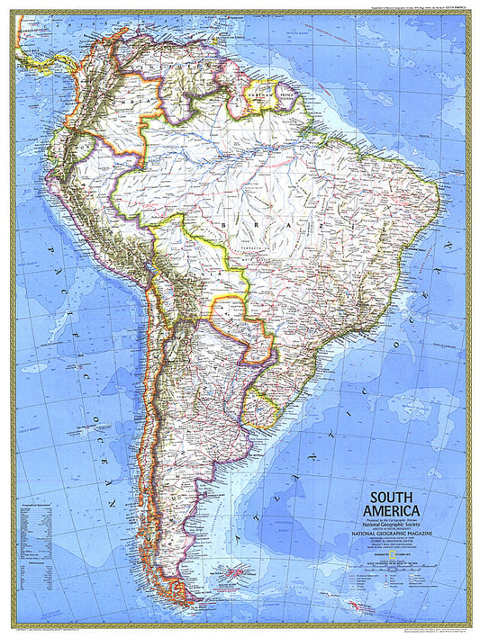 1972 South America Map