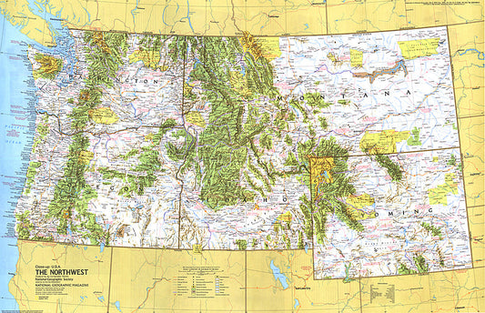 1973 Close-up USA, Northwest Map