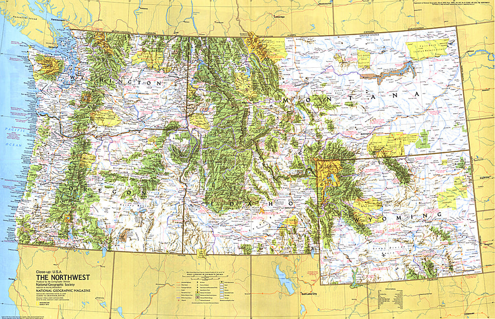 1973 Close-up USA, Northwest Map