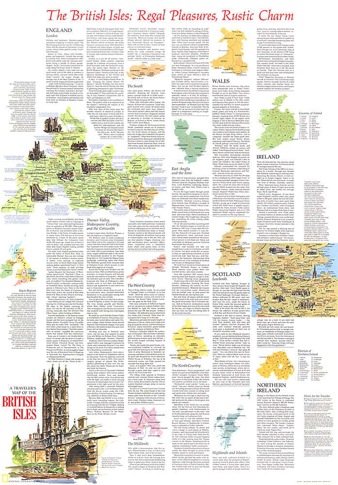 1974 Travelers Map of the British Isles Theme