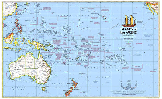 1974 Islands of the Pacific Map