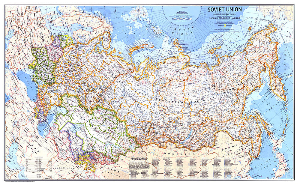 1976 Soviet Union Map