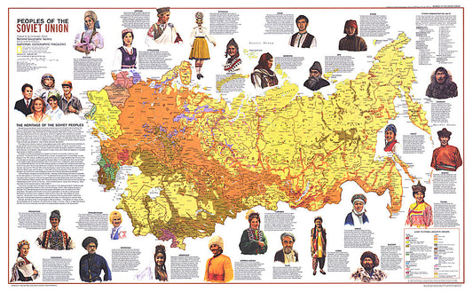 1976 Peoples of the Soviet Union Map