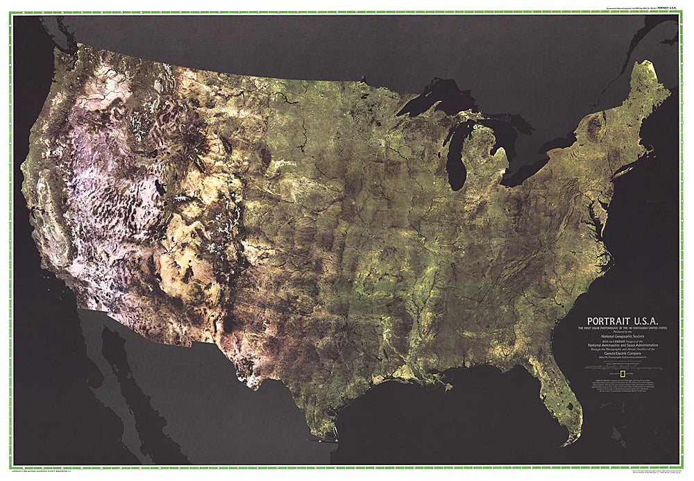 1976 Portrait USA Map
