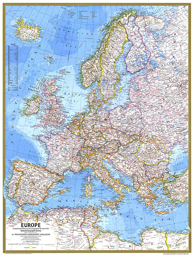 1977 Europe Map