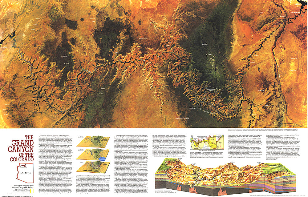 1978 Grand Canyon of Colorado Map