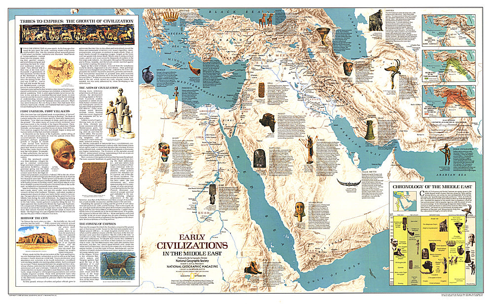 1978 Early Civilizations in the Middle East Map