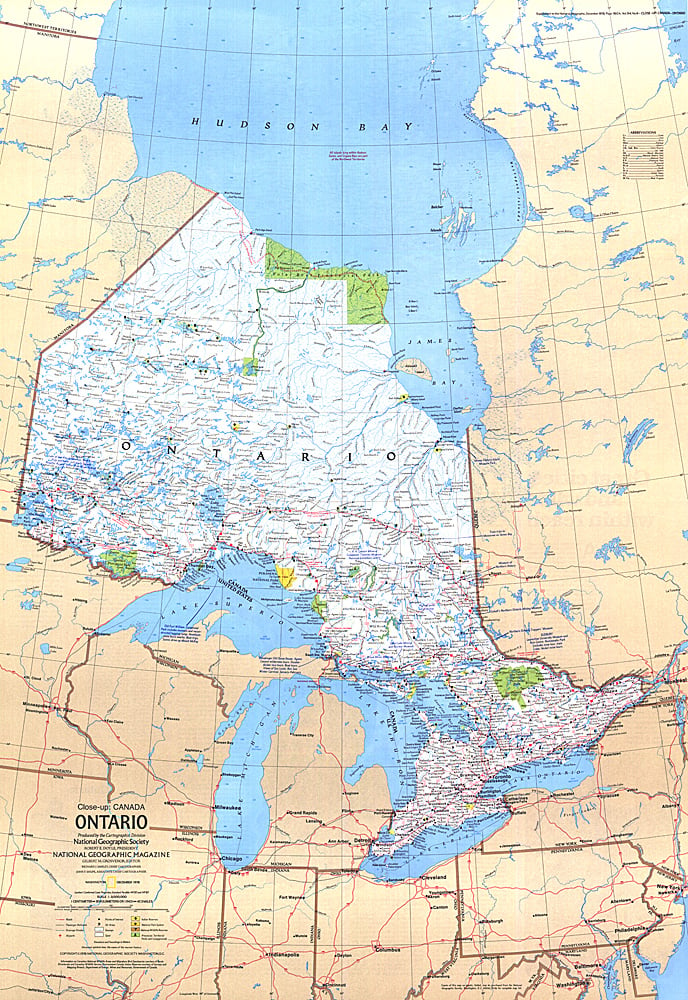1978 Ontario Canada Map
