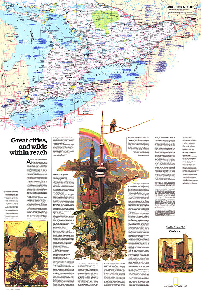 1978 Ontario Great Cities Wilds Within Reach Map