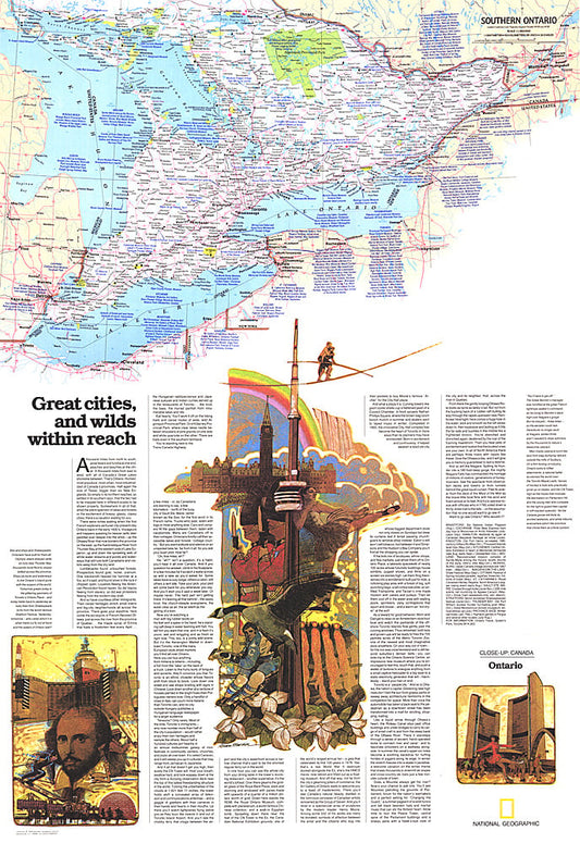 1978 Ontario Great Cities Wilds Within Reach Map