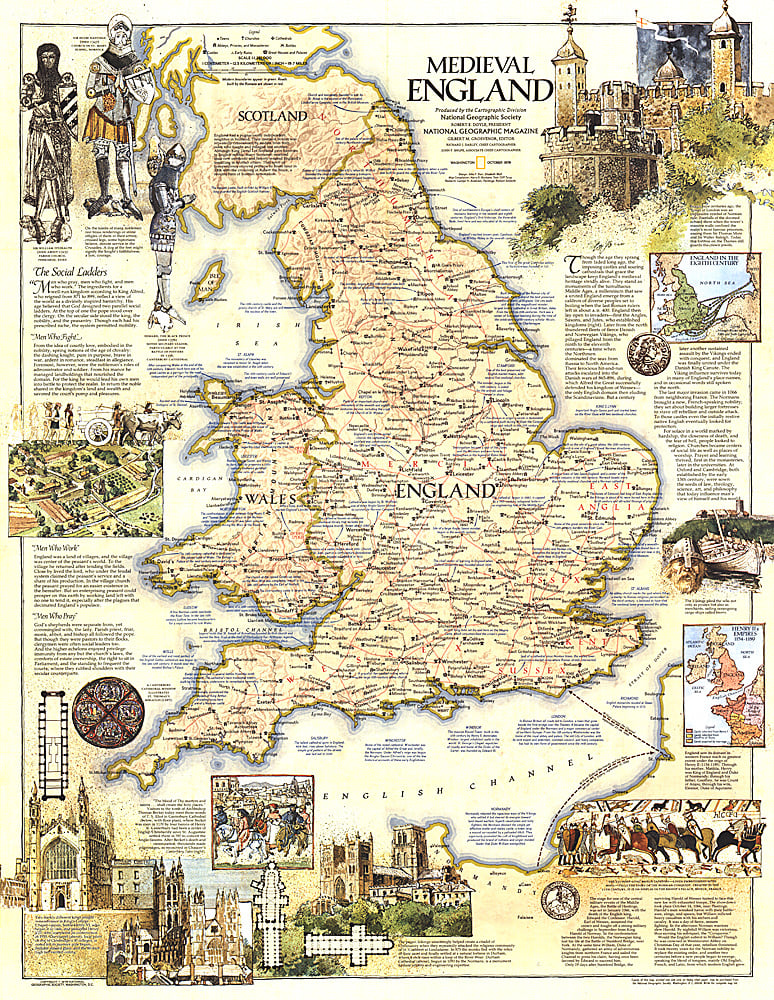 1979 Medieval England Map