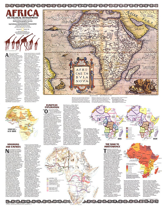 1980 Africa, Its Political Development Map