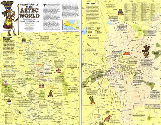 1980 Visitors Guide to the Aztec World Map