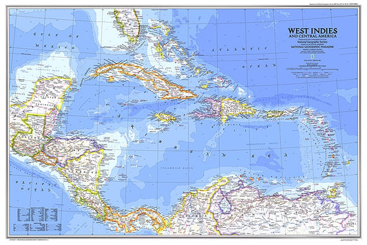 1981 West Indies and Central America Map