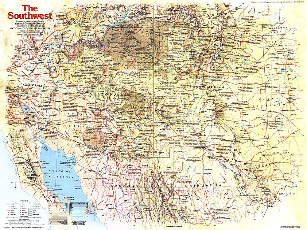 1982 Southwest Map Side 1